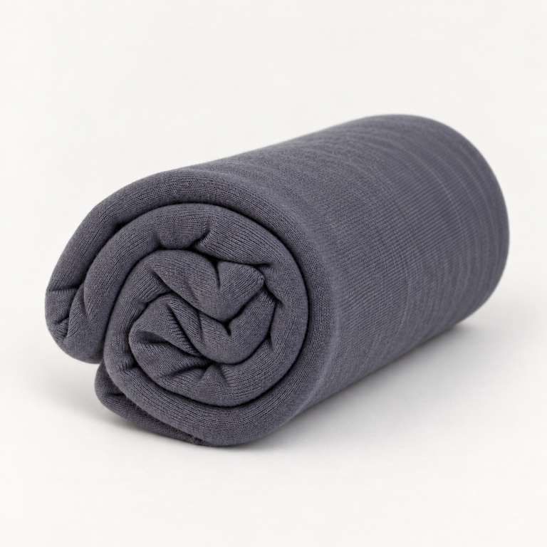 Hijab jersey coton gris roulé — Zayna Modeste