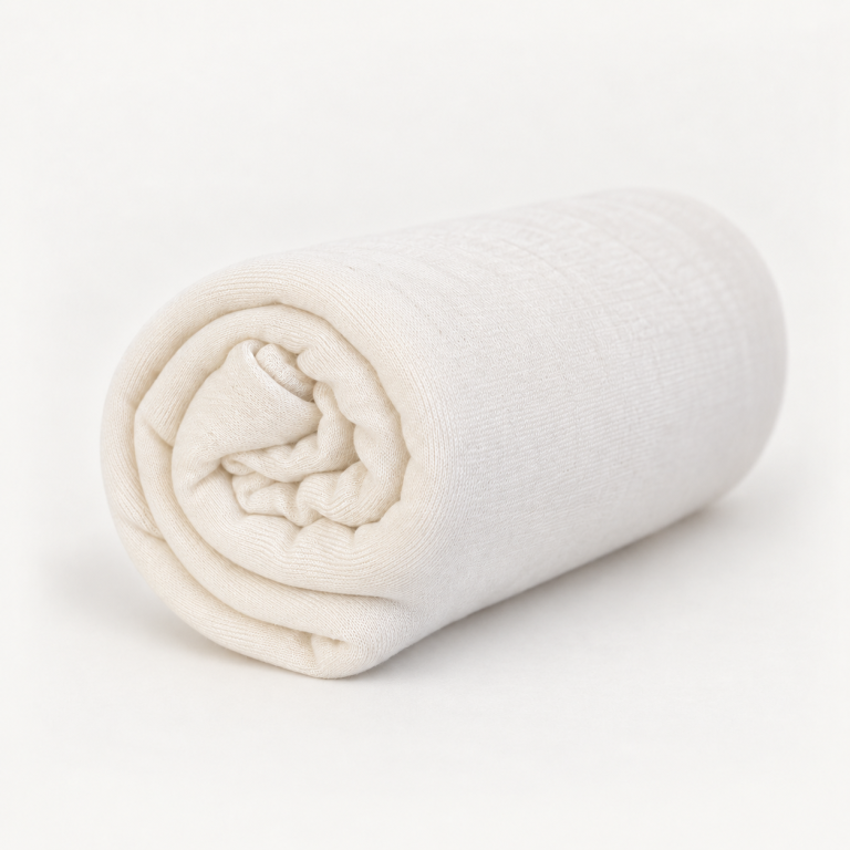 Hijab jersey coton blanc roulé — Zayna Modeste