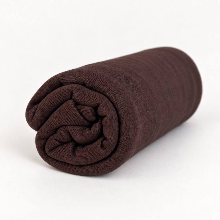 Hijab jersey coton marron chocolat roulé — Zayna Modeste