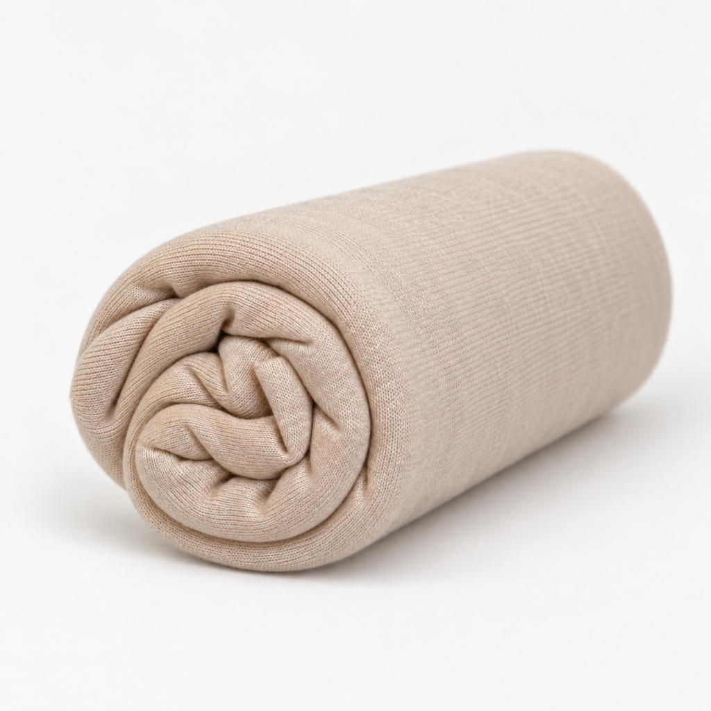 Hijab jersey coton beige crème roulé — Zayna Modeste