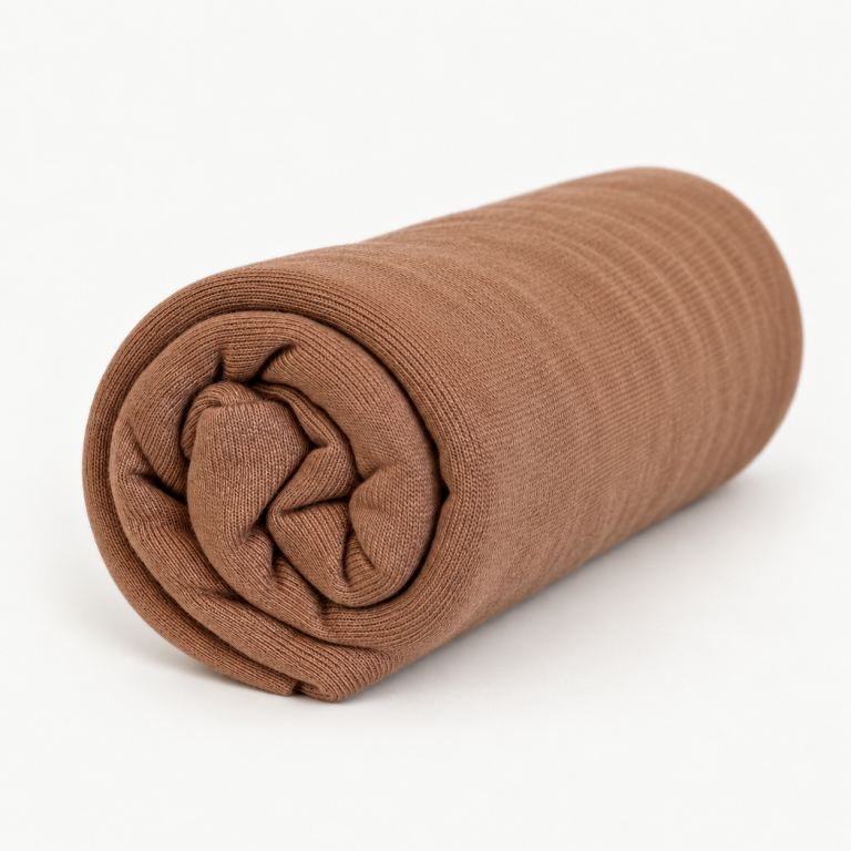 Hijab jersey coton camel roulé — Zayna Modeste