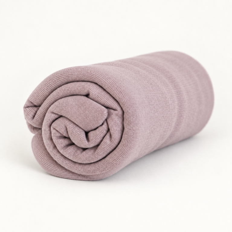 Hijab jersey coton mauve roulé — Zayna Modeste